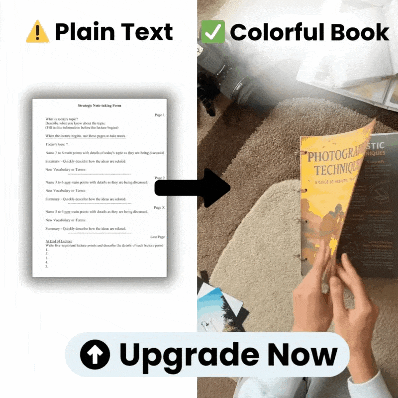 Upgrade From Advanced Black & White Notes To 1000+ Colorful Beginner Friendly Notes